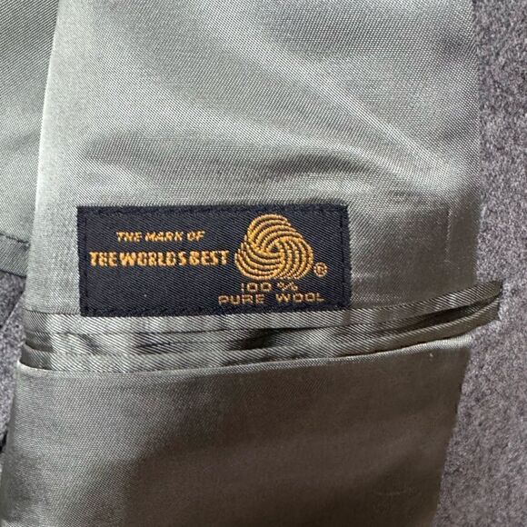 Vintage Union Made Grey 100% Wool Blazer - Picture 11 of 13